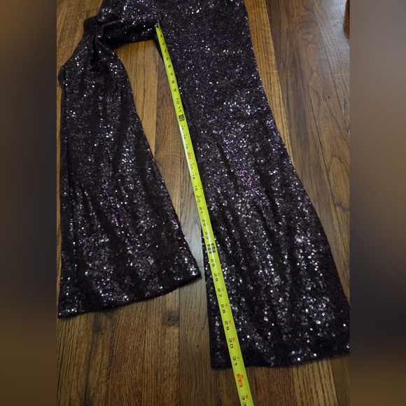 Gianni Bini Sequin Flare Pants - Brown Size 7 NWT - Picture 9 of 10